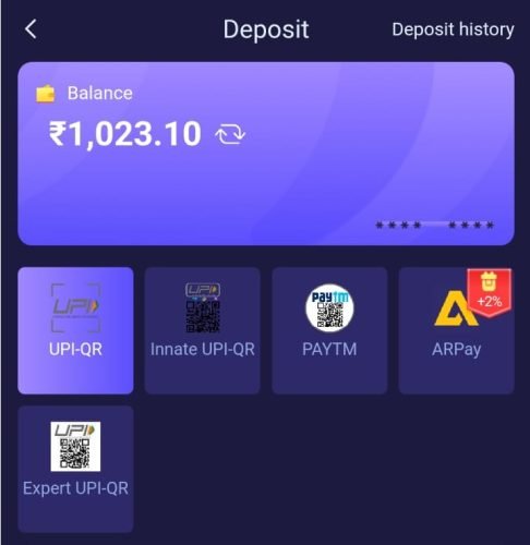 shreewin deposit